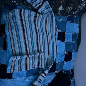 Striped Blue and Black Sweater